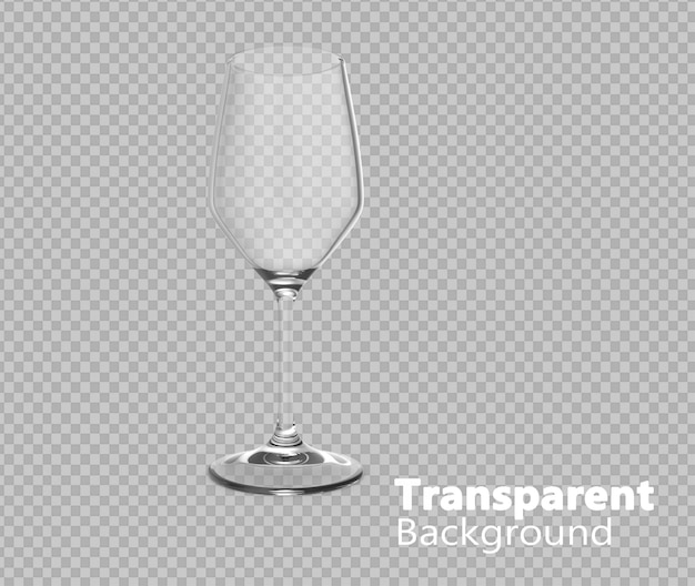 PSD wine glass on transparent background