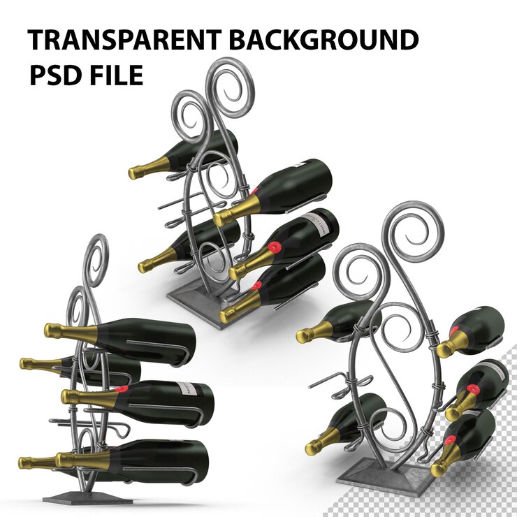PSD wine rack png