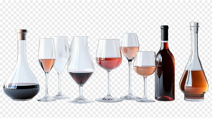 PSD wine set design with label