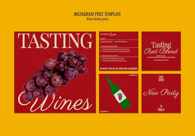 Wine tasting party template