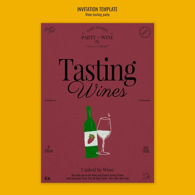 Wine tasting party template