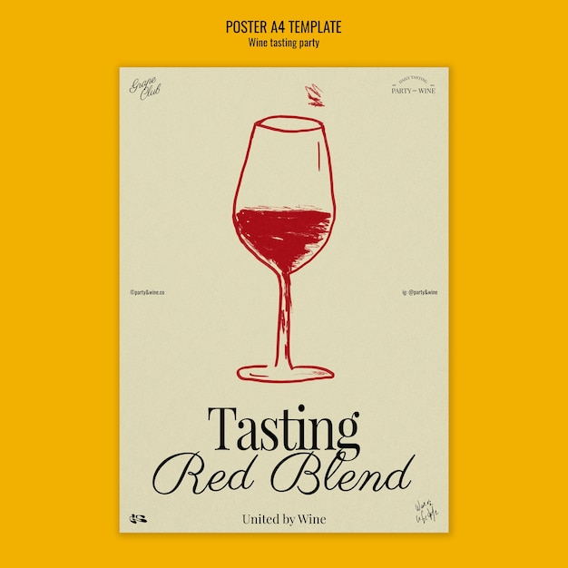 PSD wine tasting party template