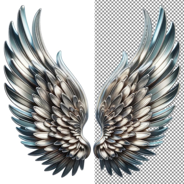 PSD wings of opulence geïsoleerde 3d luxe vleugels op png achtergrond