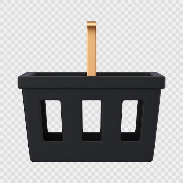 PSD winkelmandje 3d-pictogram