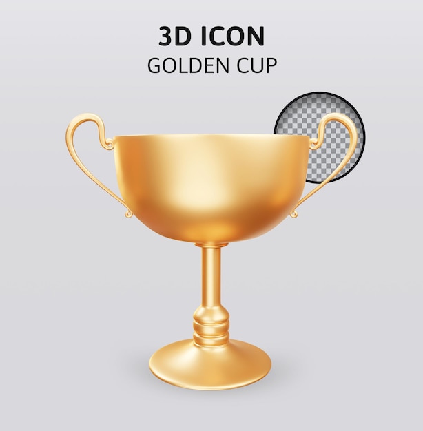 PSD winnaar trofee badge 3d-rendering illustratie