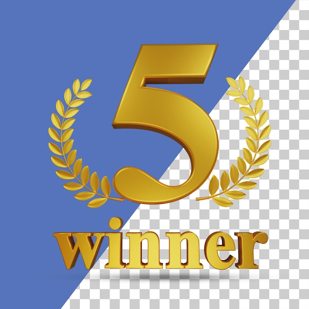 Winner award leaf number 05