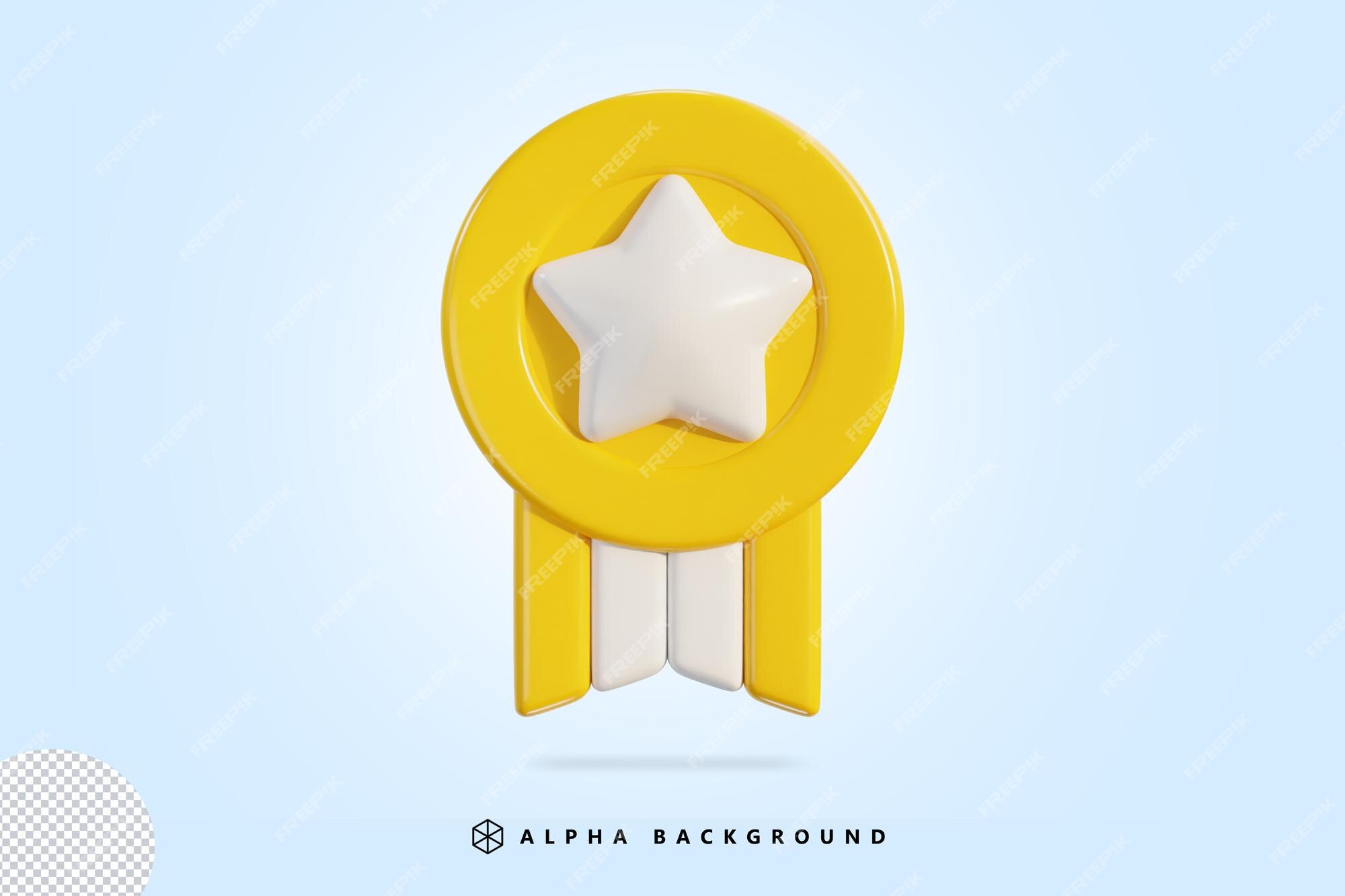 3d rendered medal reward rating rank verified quality badge icon