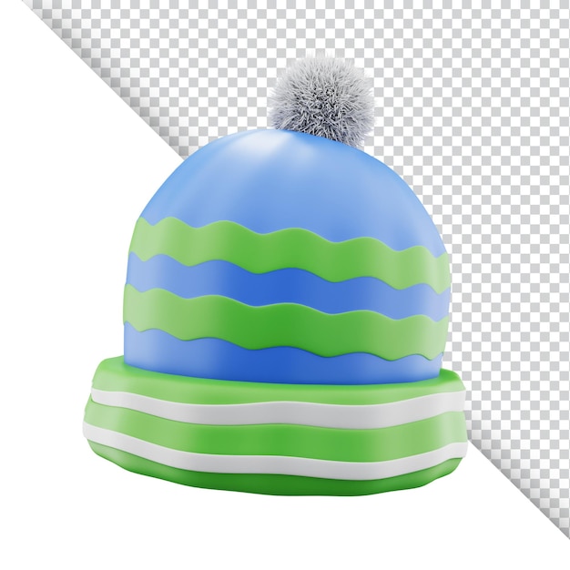 Winter 3d beanie illustratie