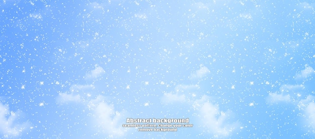 Winter Abstract Snowflake Texture Pattern with Color Customization and Transparent Background