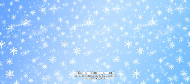 PSD winter abstract snowflake texture pattern with color customization and transparent background