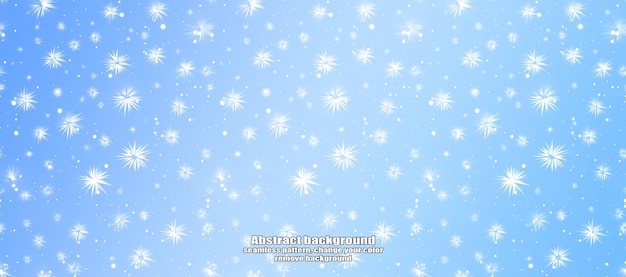 Winter abstract snowflake texture pattern with color customization and transparent background