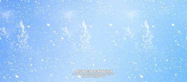 Winter abstract snowflake texture pattern with color customization and transparent background