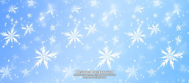 PSD winter abstract snowflake texture pattern with color customization and transparent background