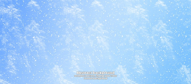 PSD winter abstract snowflake texture pattern with color customization and transparent background