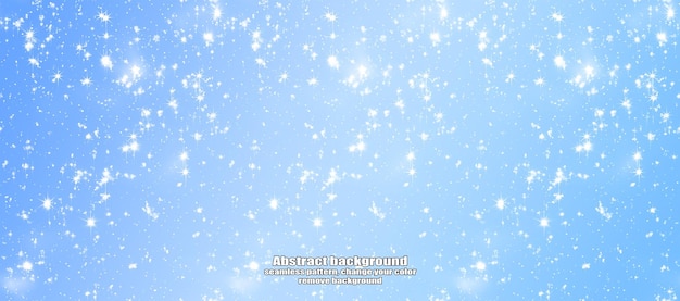 Winter Abstract Snowflake Texture Pattern with Color Customization and Transparent Background