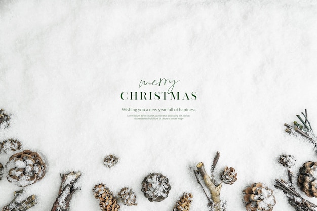 PSD winter background happy new year christmas background