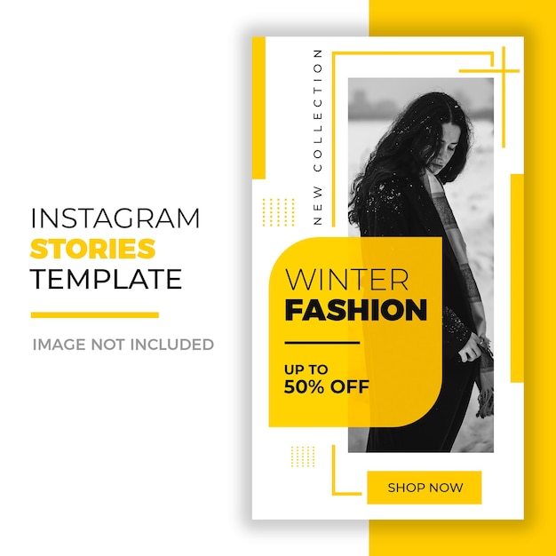 Modello di storia di instagram di vendita di moda invernale psd premium