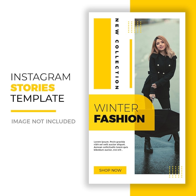 PSD modello di storia di instagram di vendita di moda invernale psd premium