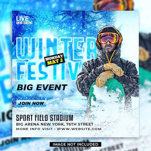 PSD winter festival social media post