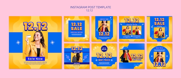 PSD winter flash sale  instagram posts