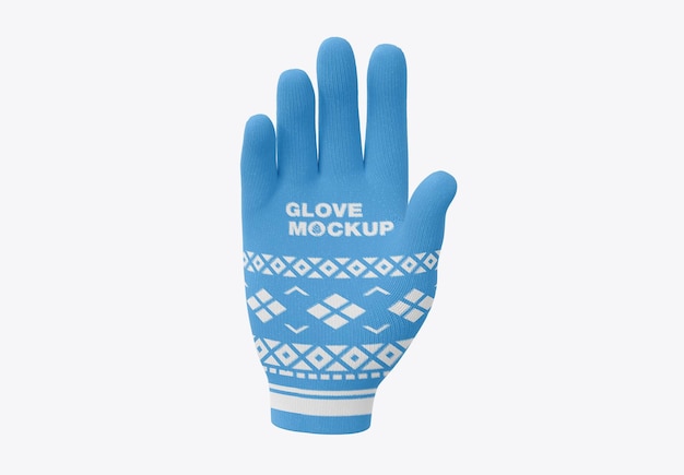 PSD winter gloves mockup back side