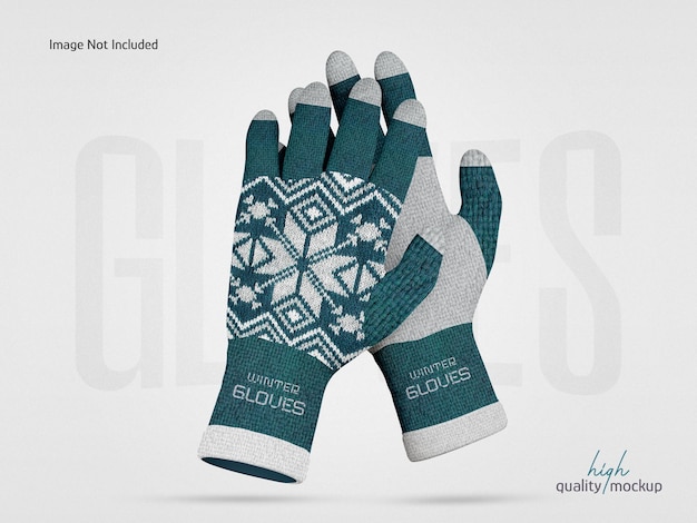 Winter Gloves Mockup