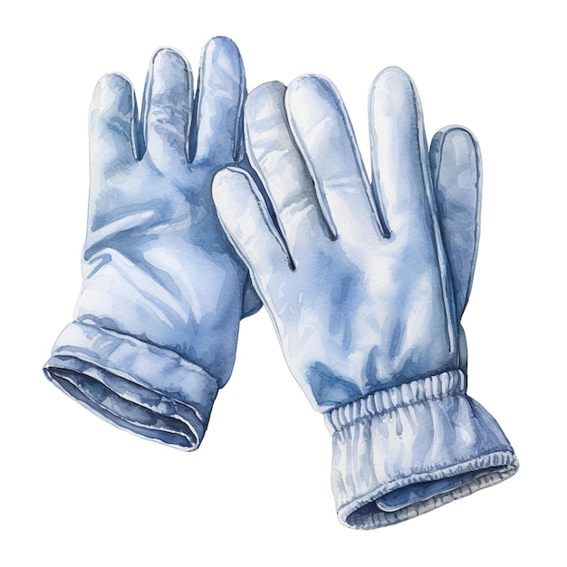 PSD winter handschoenen voor kerstfeest aquarel stijl ai gegenereerd