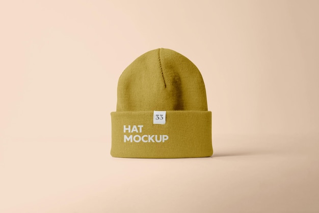 Winter hat mockup