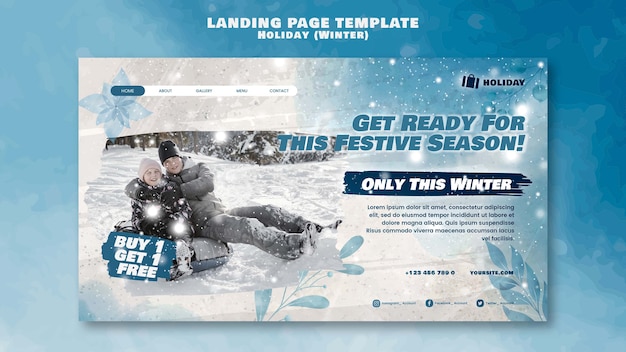 Winter holiday offer landing page