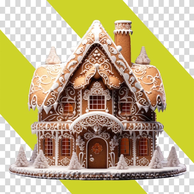 Winter home png isolated on transparent background