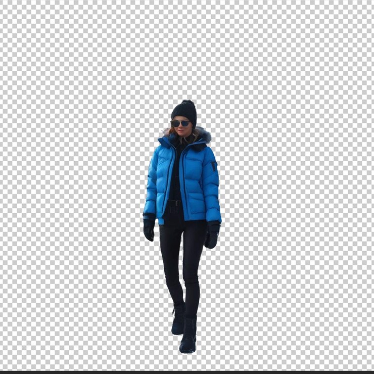 3Dイラストの冬のジャケットと靴