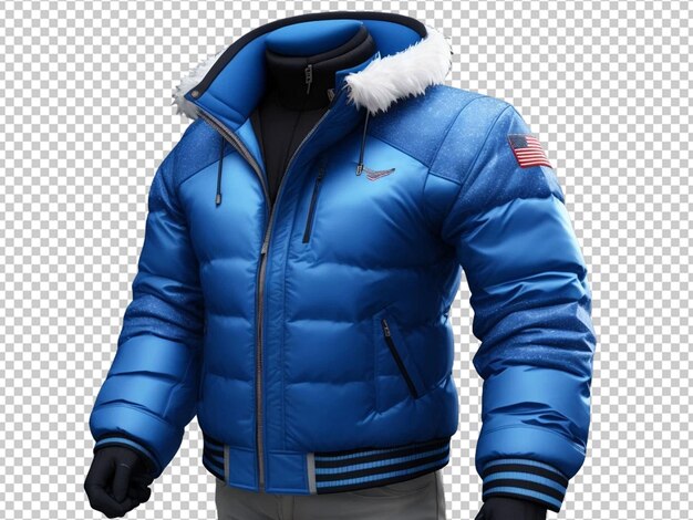 Winter jackets and shoes with 3d illustration