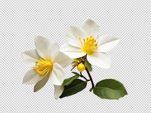 PSD winter jasmijn bloem geïsoleerd op witte achtergrond