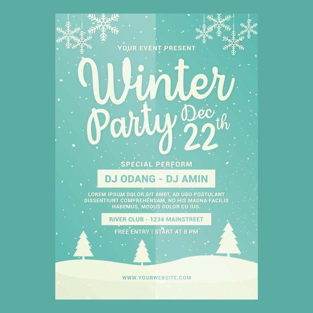 PSD winter party flyer 2