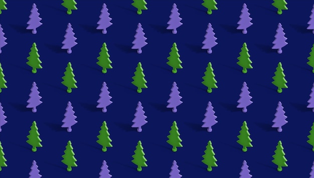 PSD winter pattern trees on blue background