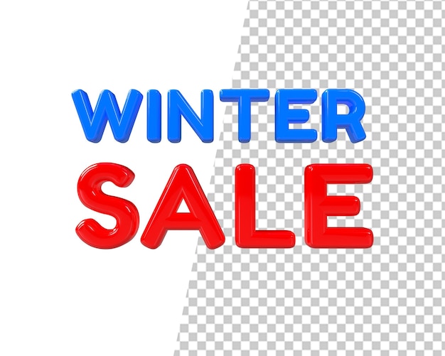 PSD winter sale 3d text