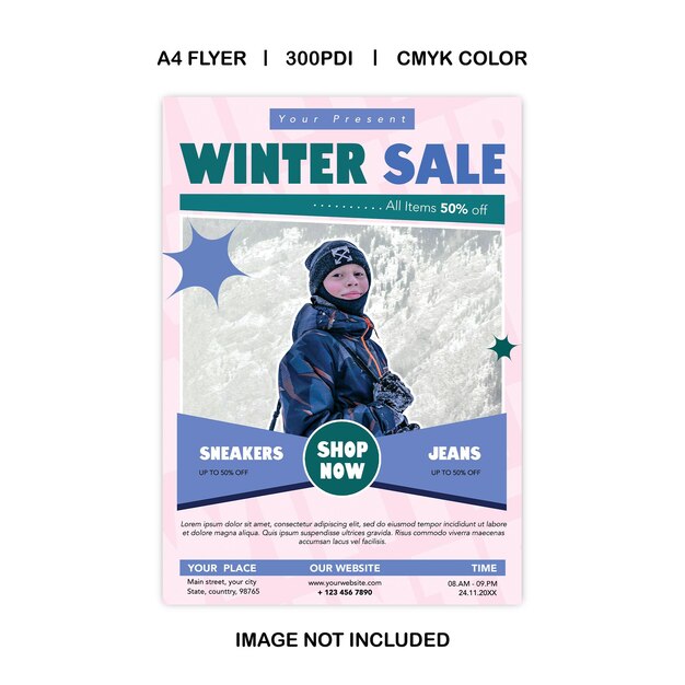 PSD winter sale flyer