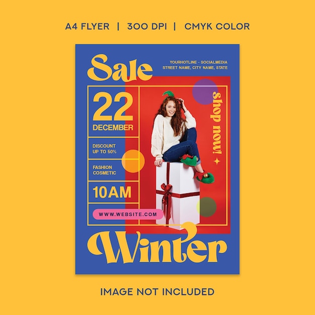 PSD winter sale flyer