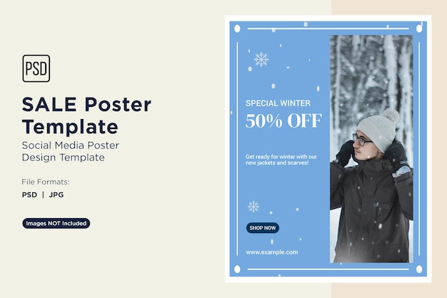 Winter Sale Poster Template