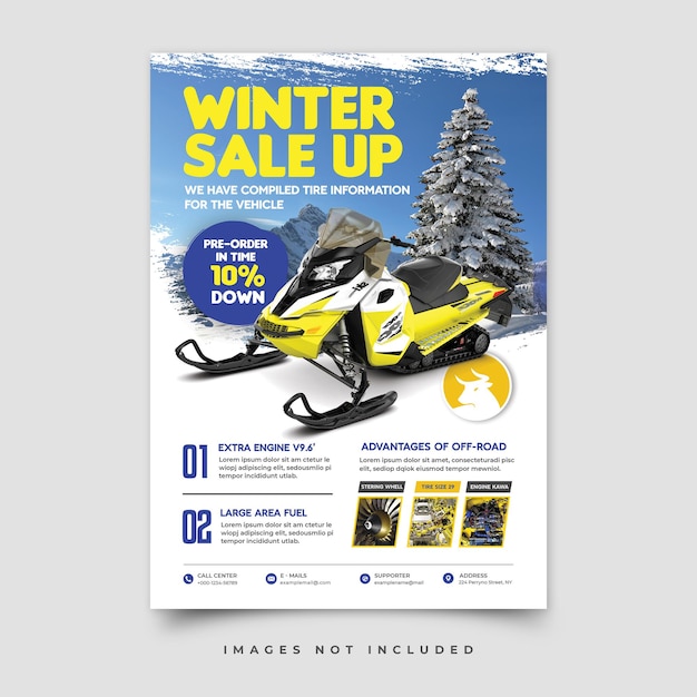 Winter Sale Snow Flyer Template