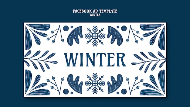 PSD winter sale template design