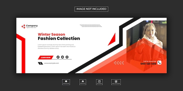 winter season facebook cover banner and fashion web banner template