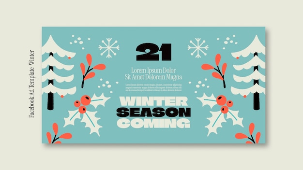 Winter season facebook template