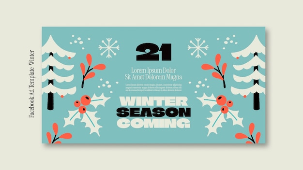 PSD winter season facebook template