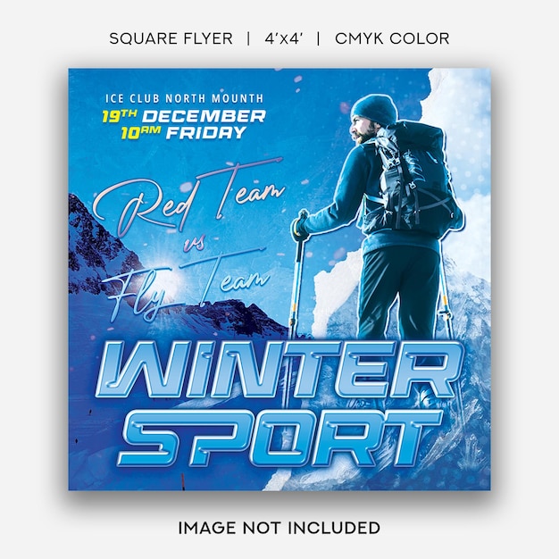 PSD winter sport flyer
