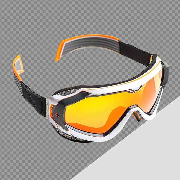 PSD winter sport glasses png isolated on transparent background