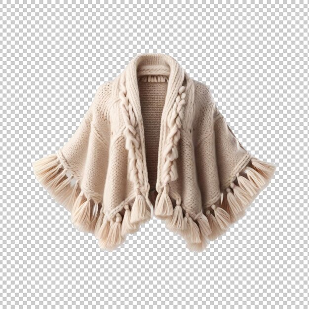 Winter tassel shawl cardigan isolated premium psd