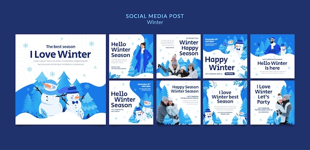 PSD winter template design