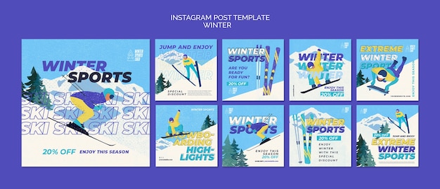 PSD winter template design