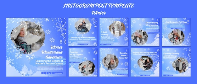 Winter template design